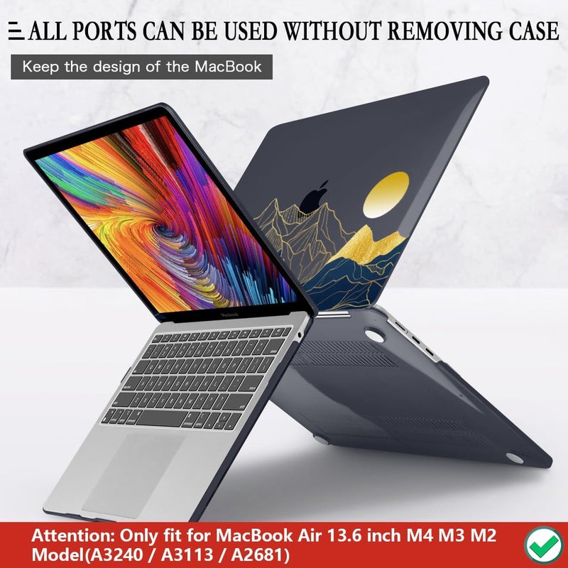 CISSOOK Compatible with MacBook Air 13.6 Inch Case A3240 A3113 A2681, Laptop Hard Shell Mountain Sunshine Cover with Keyboard Cover for MacBook Air 13 M2 M3 M4 Release 2022 2024 2025 - Image 5